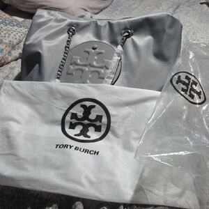 Tory Burch Gray Tote Bag